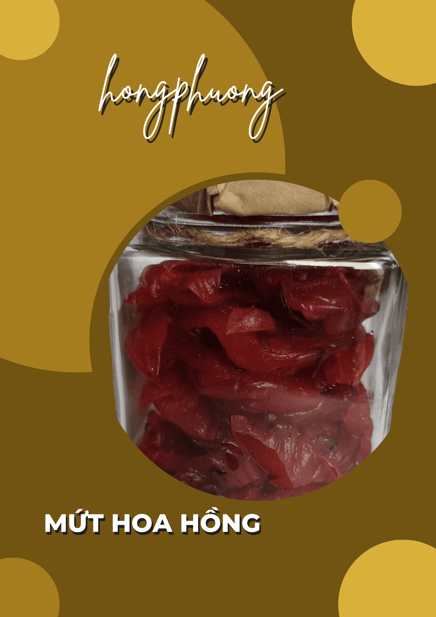 Mứt hoa hồng (hủ thủy tinh)