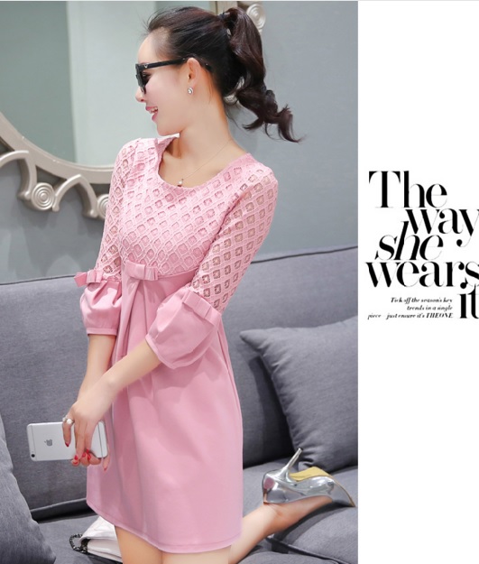 Đầm suông phối ren BEYEU1688 - BY8001