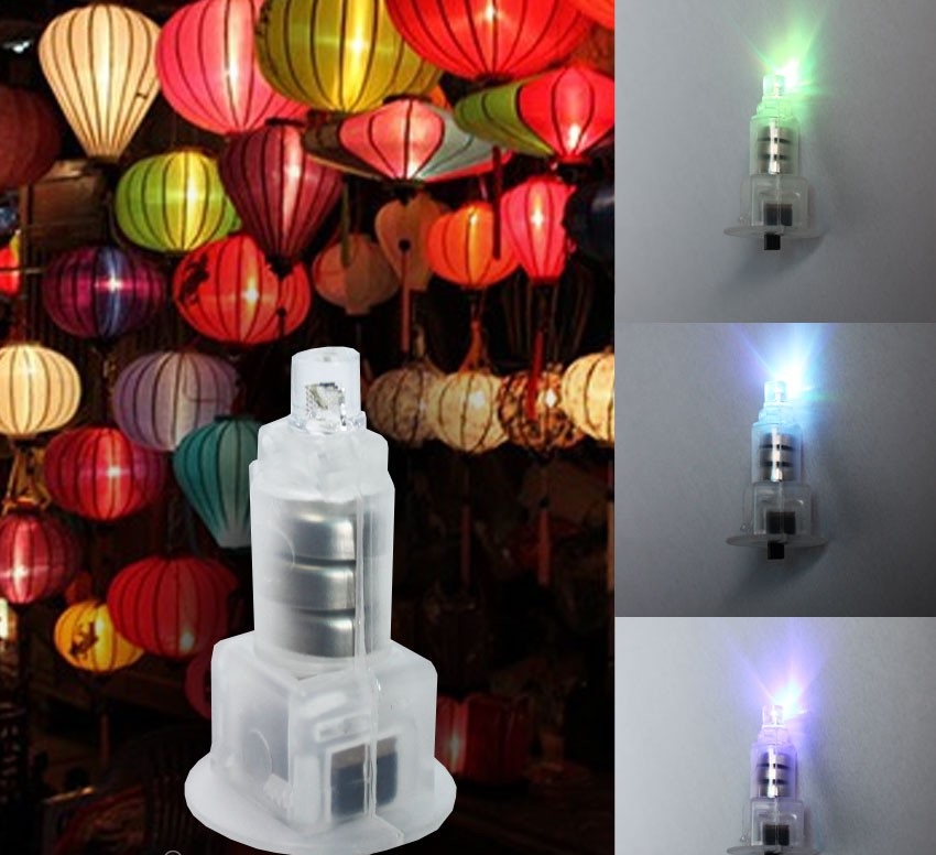 Combo 10 đèn led 7 màu gắn kèm đèn lồng Trung Thu, dùng để Trang Trí và nhiều mục đích khác.