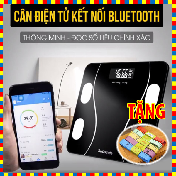 Cân sức khỏe điện tử thông minh, có bluetooth kết nối điện thoại kiểm tra chỉ số sức khỏe