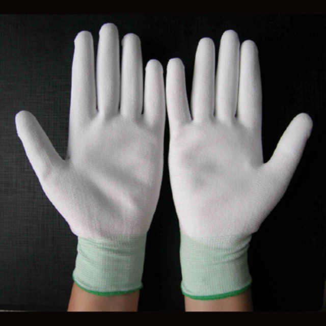Găng tay phủ PU đầu ngón trắng - Combo 20 đôi