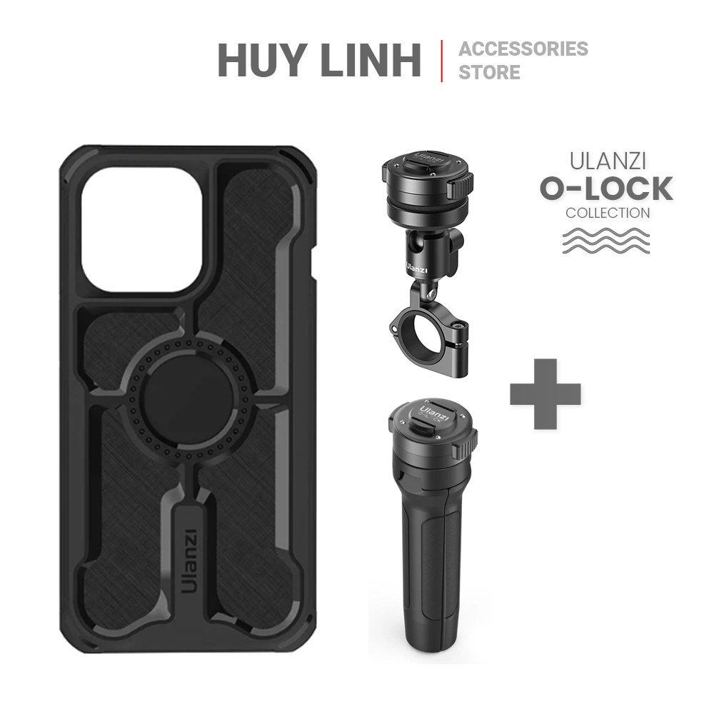 Bộ giá đỡ gắn xe máy combo kit ulanzi o-lock motorcycle kit hl3015