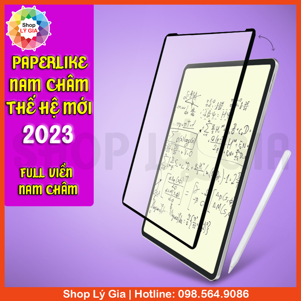 Miếng dán PaperLike nam châm Nano cho iPad | Tặng kèm túi đựng ( iPad Pro 11/12.9, Air 1/2/3/4, Mini 4/5/6, Gen 5/6/7/8/9)