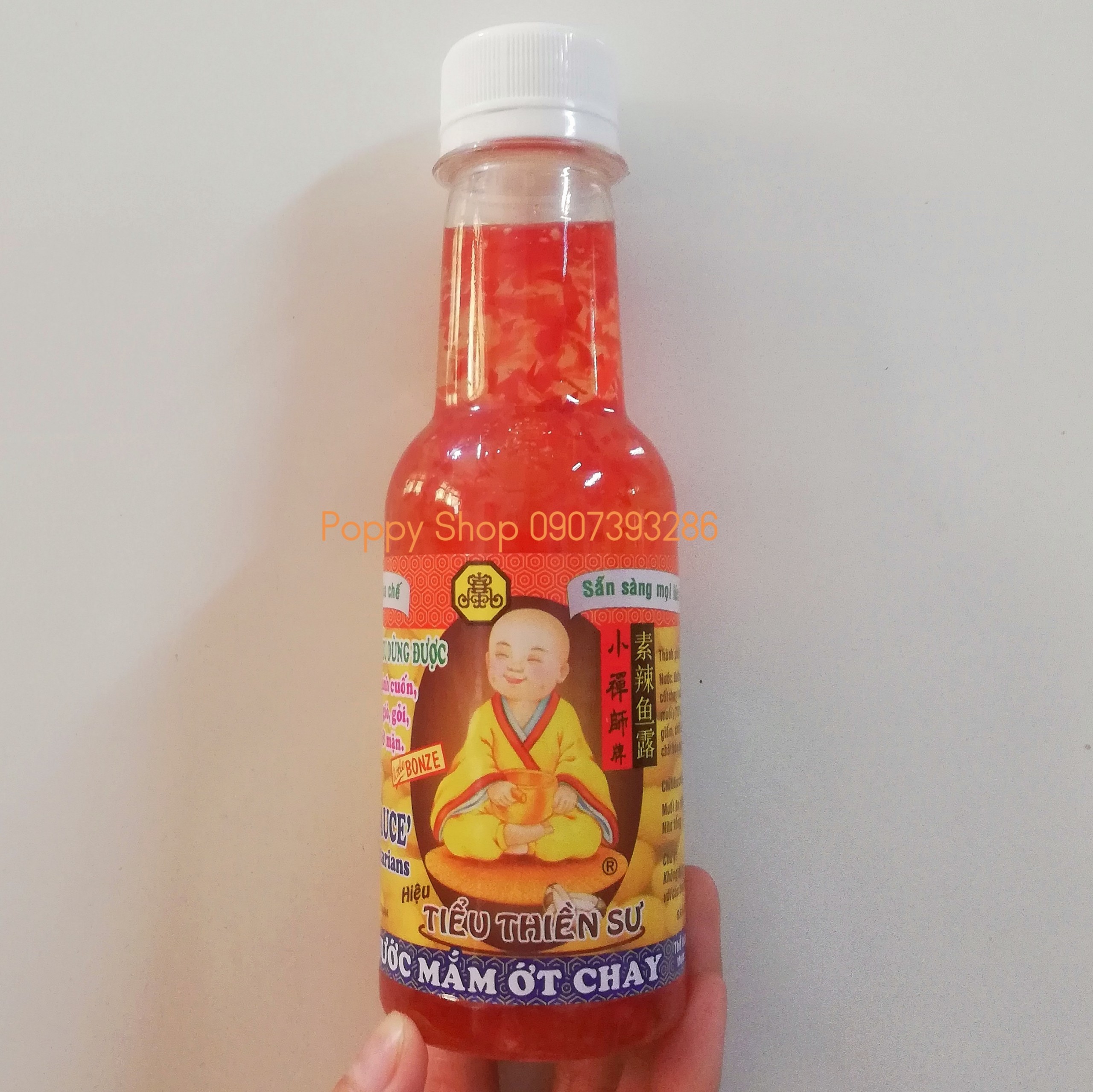 [HCM]Combo 6 Chai Nước Mắm Ớt Chay Pha Sẵn Tiểu Thiền Sư Vegetarian Chilli Fish Sauce 180 ml x 6