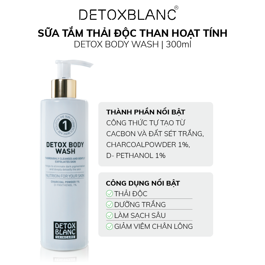 SỮA TẮM TRẮNG THẢI ĐỘC DA BODY DETOXBLANC