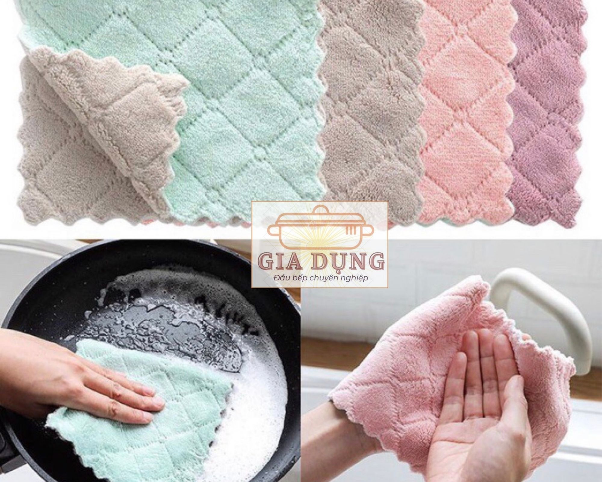 SET 30 chiếc Khăn lau bếp đa năng 2 mặt