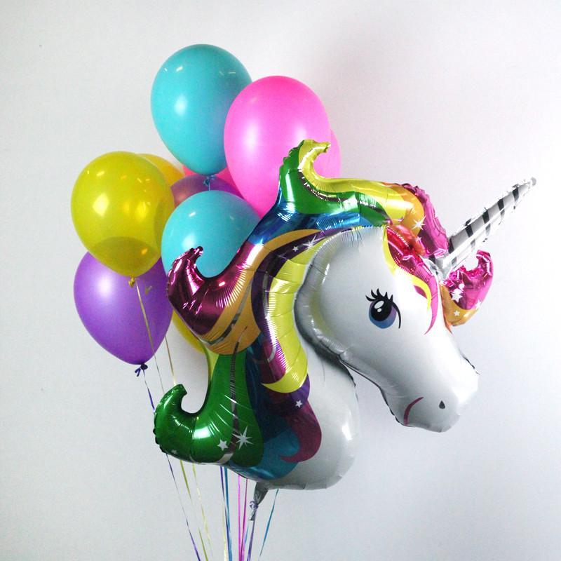 Combo trang trí sinh nhật rainbown unicorn