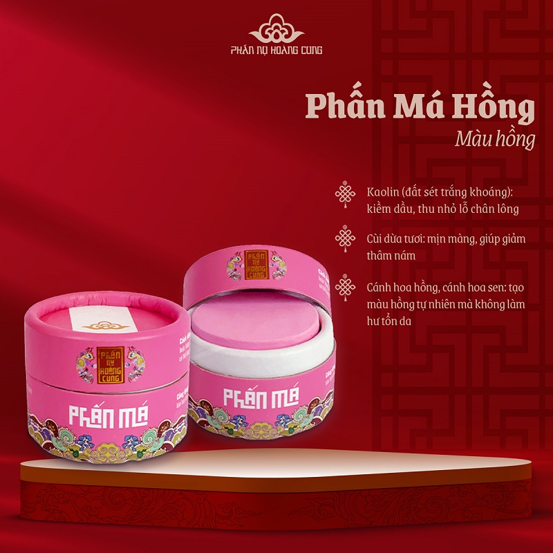 Bộ Đôi Phấn Phủ Ngọc Trai - Phấn Má Phấn Nụ Hoàng Cung