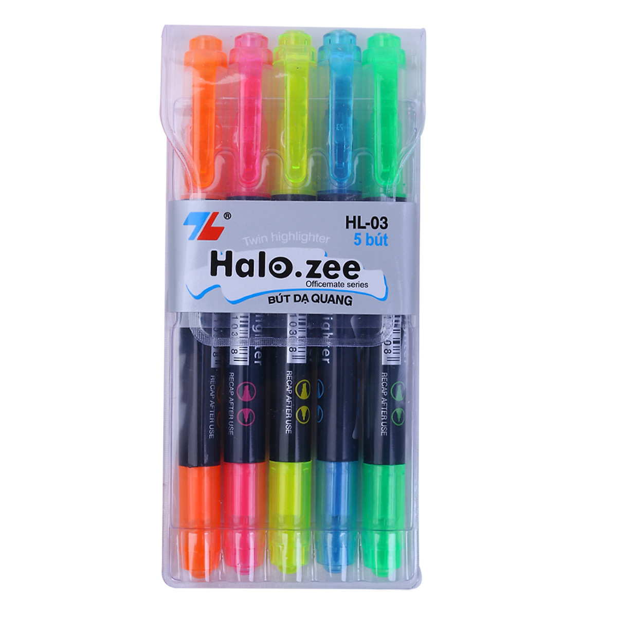 5 cây bút dạ quang Thiên Long HL03