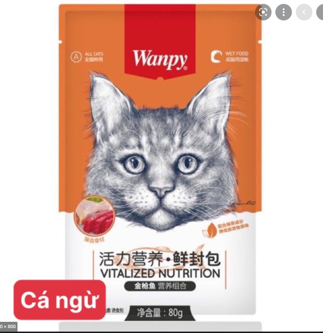 Sốt/ pate wanpy cho mèo gói 80gr -