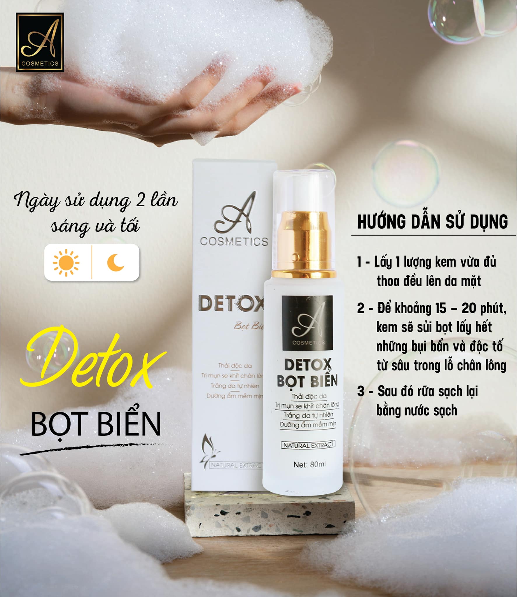 Mặt Nạ Thải Độc Detox Bọt Biển Acosmetics 80ml
