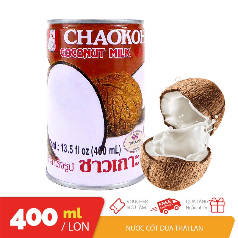 Nước cốt dừa ChaoKoh Coconut Cream 400ml Thái Lan