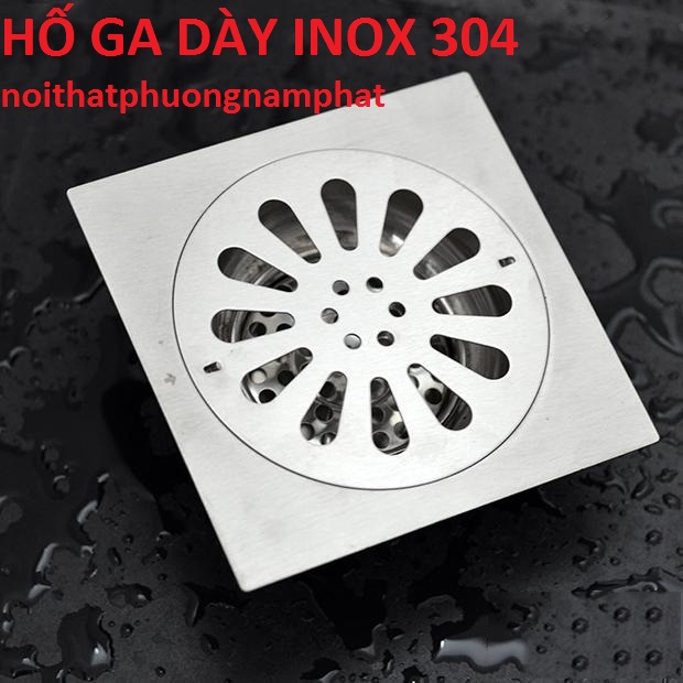 [HCM][HỐ GA DÀY] Phễu Thoát Sàn Hố Ga Lược Rác INOX 304 Chống Mùi Hôi HG4 hố ga dày chuẩn inox 304 chống han gỉ
