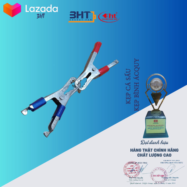 Kẹp bình Ắc quy Xanh Đỏ 30A - 7Cm - 1 cặp (dùng cho quạt)