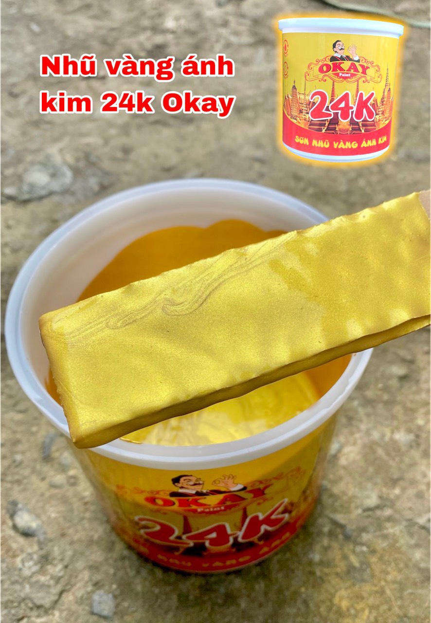 Nhũ Vàng Ánh Kim 24K Okay