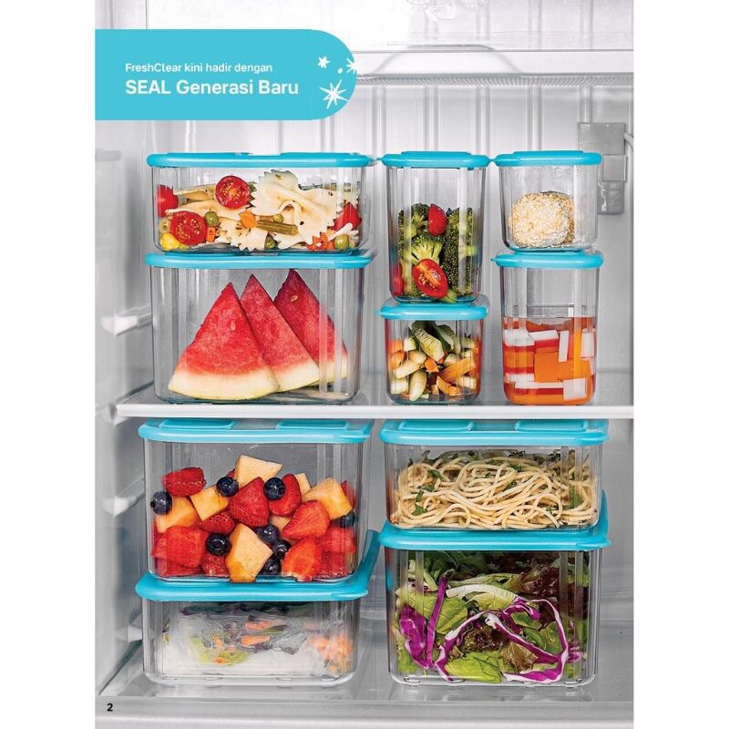 Bộ Hộp Trữ mát Fresh Clear set 5 Tupperware