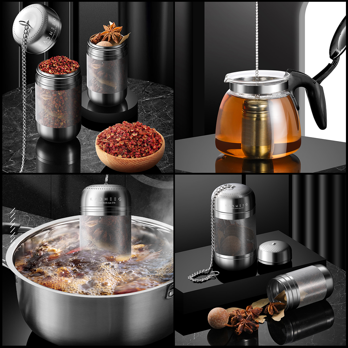 Hộp gia vị hầm thịt, hầm canh Kacheeg cao cấp