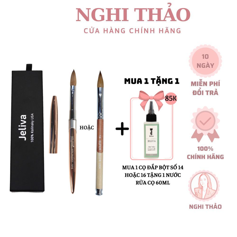 Cọ đắp bột lông chồn mỹ Jeliva
