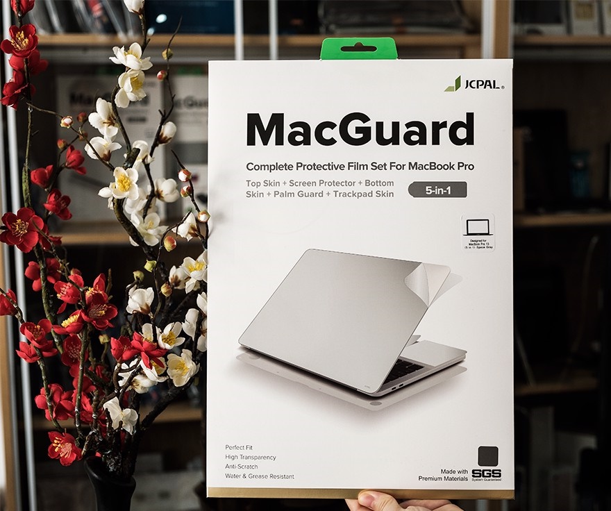Bộ dán JCPAL 5 in 1 Silver cho Macbook (đủ dòng)