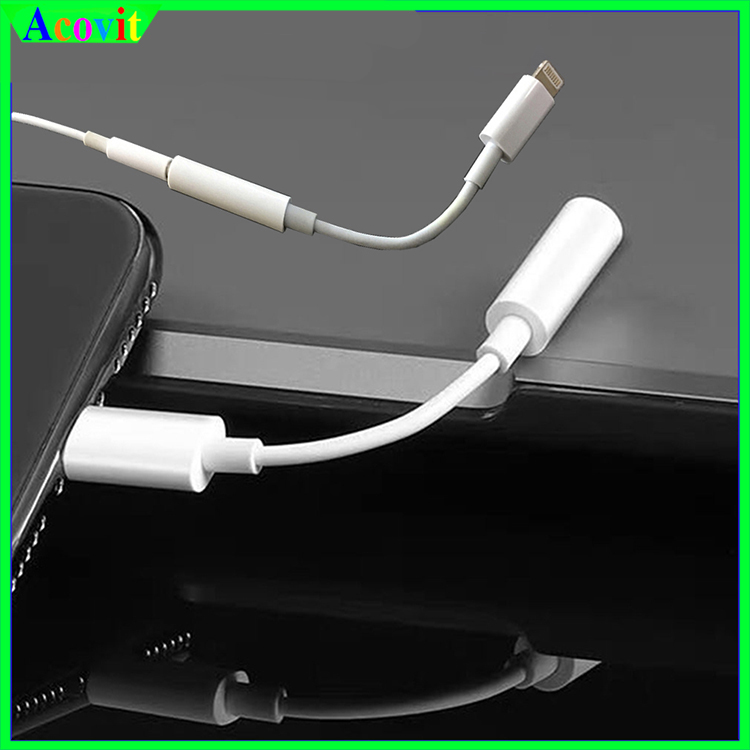 "Jack Chuyển Đổi lightning sang 3.5mm" jack chuyển đổi chân tai nghe ,  Dành cho iphone - Tai nghe ( Tự động Kết nối bluetooth) Acovit