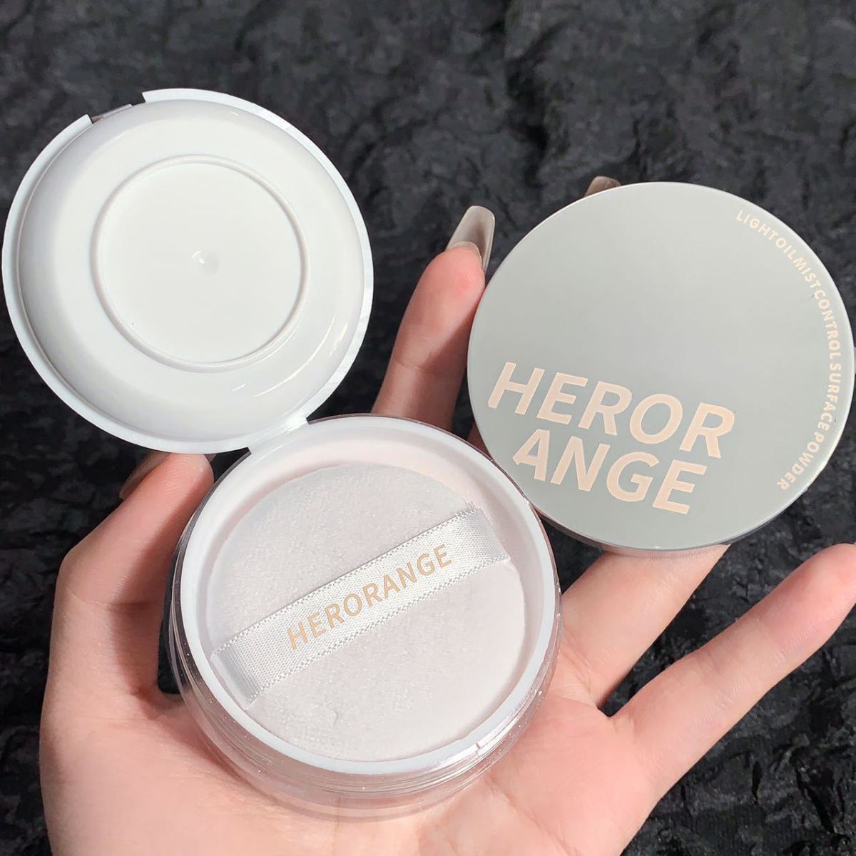 Phấn Phủ Bột Trang Điểm Siêu Mịn Trong Suốt Lâu Trôi Herorange