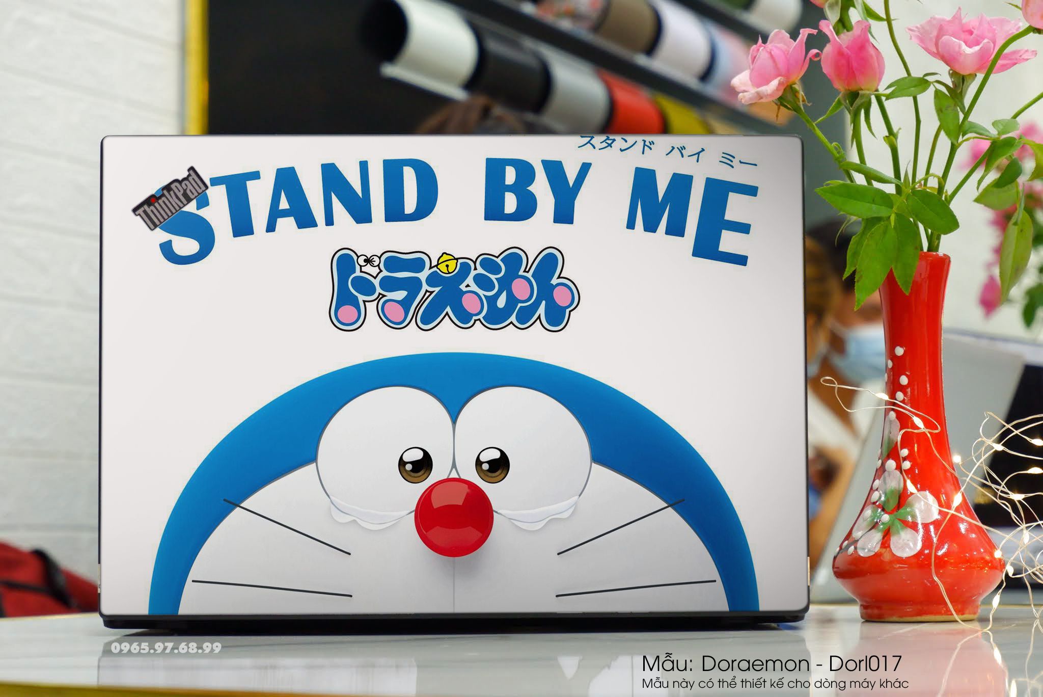 Decal Skin dán Laptop Lenovo mẫu Doraemon (inbox mã máy cho shop)