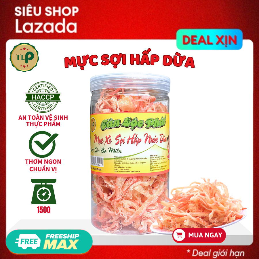 MỰC SỢI HẤP NƯỚC DỪA TÂN LỘC PHÁT HŨ 150G