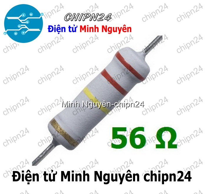 [5 con] (F366) Điện Trở 56R 2W 5% - HH002140