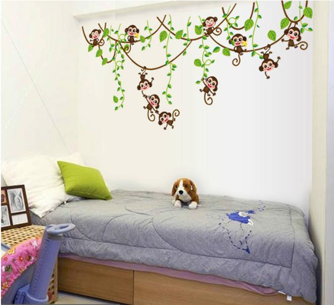 [HCM]Decal trang trí Dây leo Khỉ