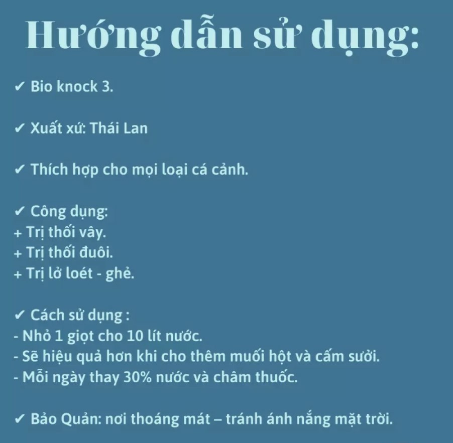 Bio knock số 1 2 3 4 : hỗ trợ cá cảnh