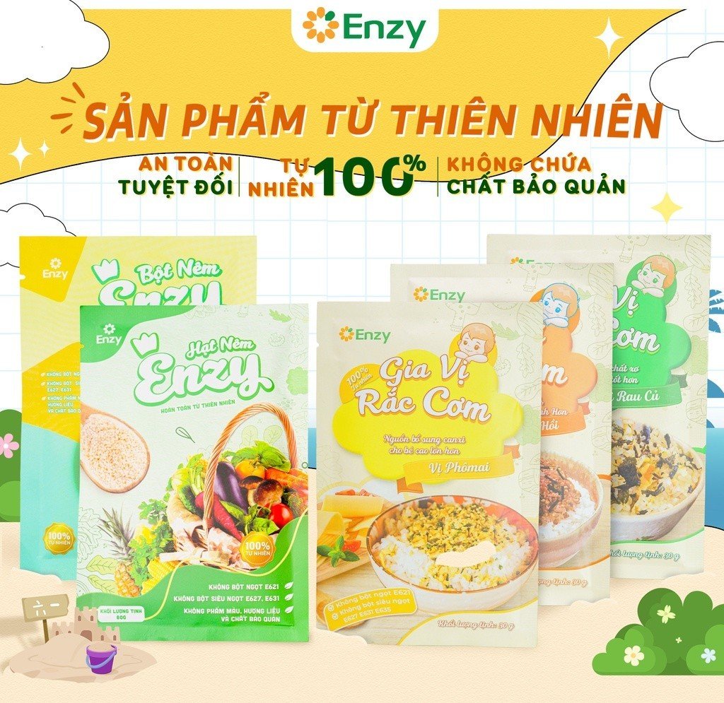 Ruốc Cá Hồi Cho Bé Ăn Dặm Enzy, Lọ 64gr