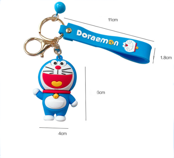 Móc Khóa Doremon Silicon 3D Siêu To, Siêu Cute, Loại 1