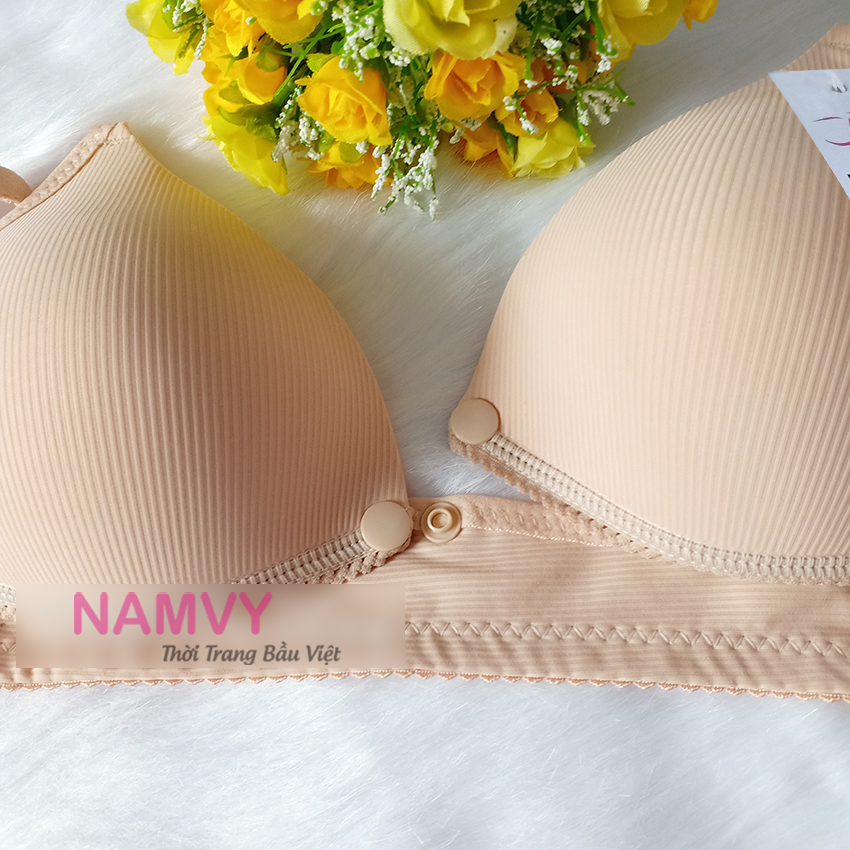 Áo lót bầu cho con bú cotton lụa tăm mềm mát