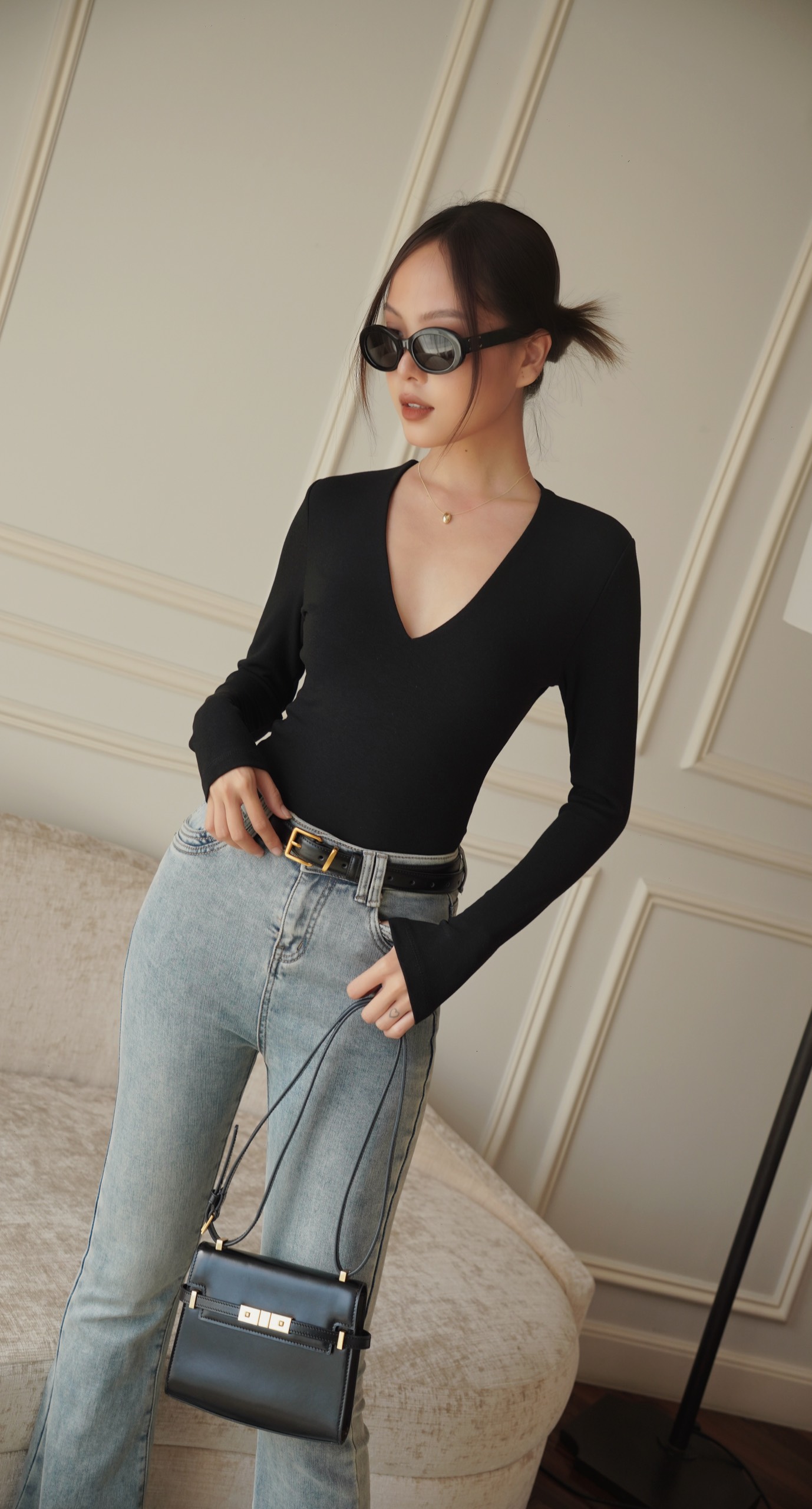 Quần jeans ống loe BASIC SODA JEANS
