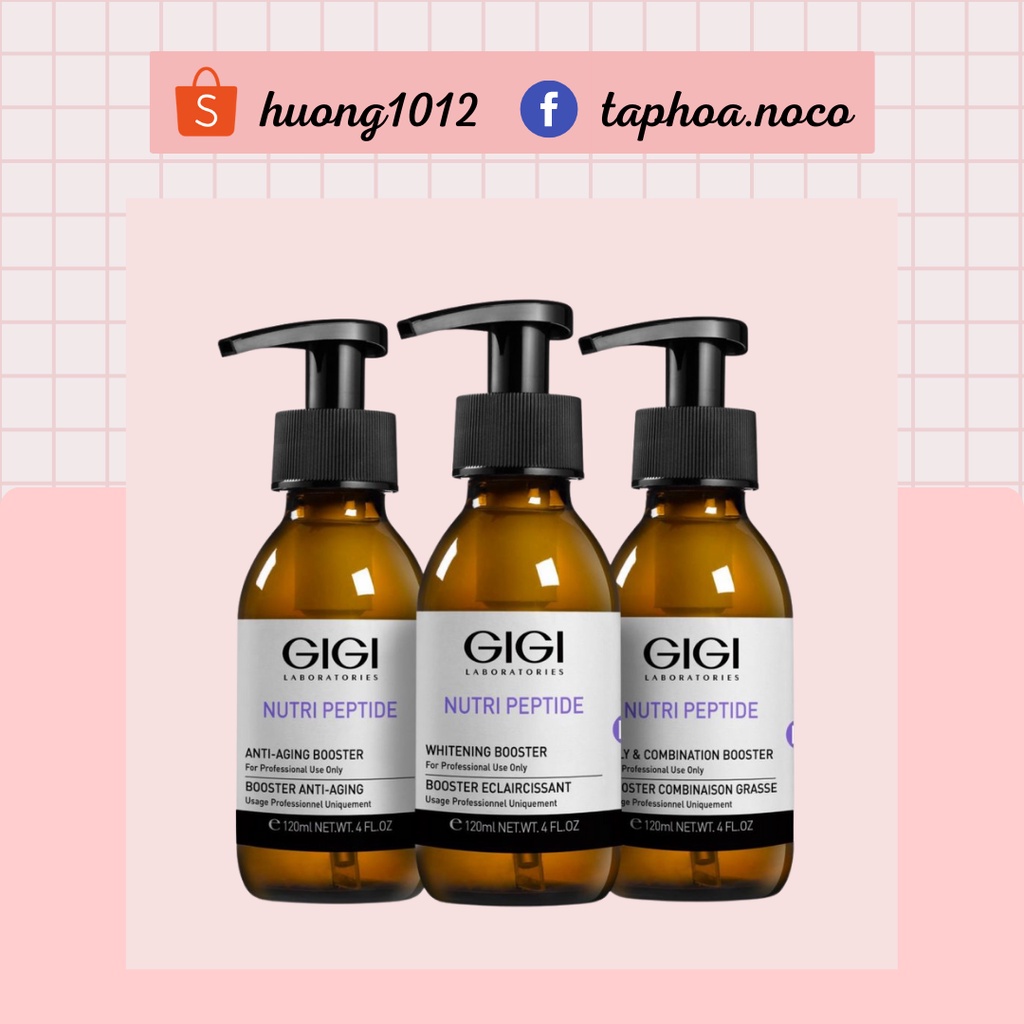 Serum Dưỡng Da Gigi Nutri Peptide Anti Aging Booster, Whitening Booster, Oily & Combination Booster