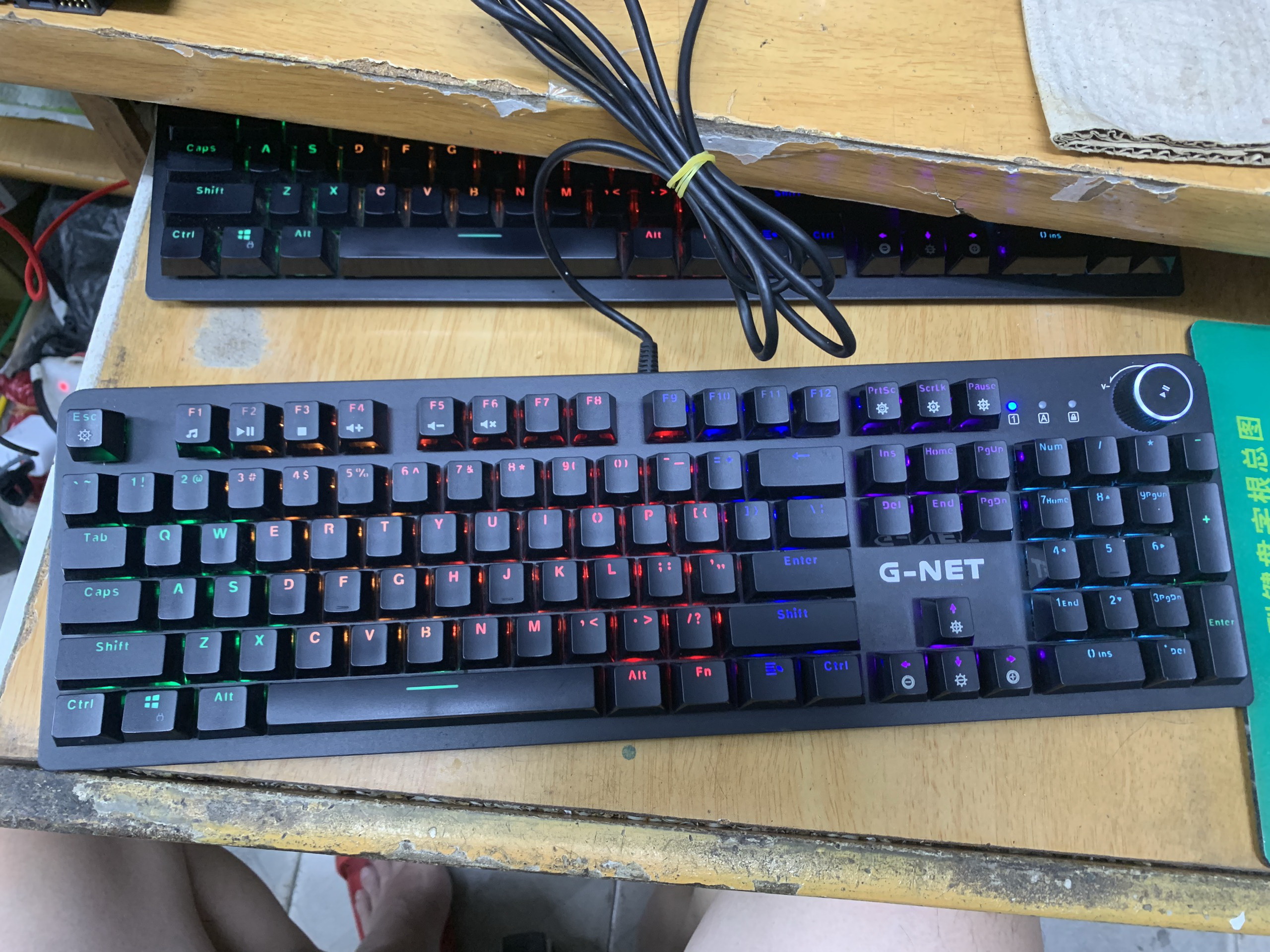 Bàn phím cơ Gnet K89 GK315 Led RGB Blue Switch có kê tay chống nước