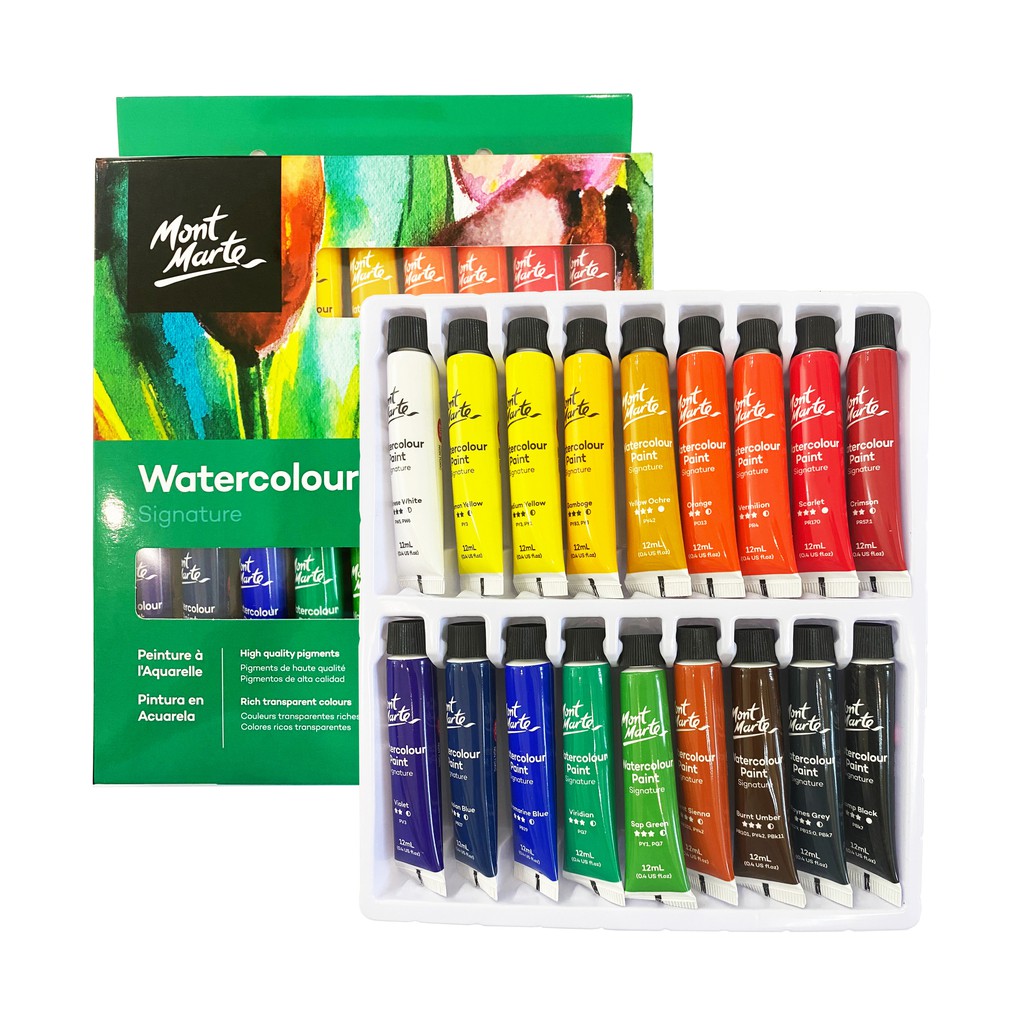 set màu nước mont marte tuýp 12ml