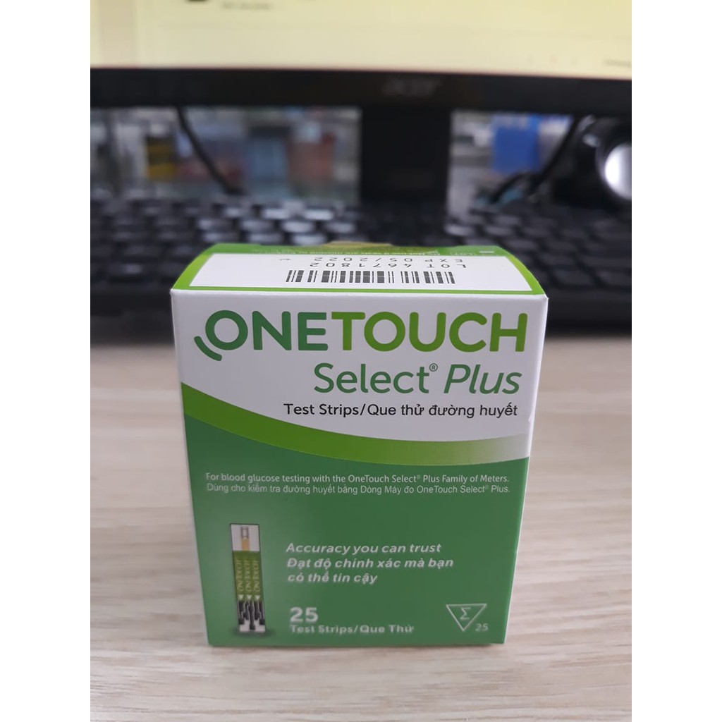 [HCM][CHÍNH HÃNG] Que thử đường huyết One Touch Select Plus Simple. Hộp 25 que