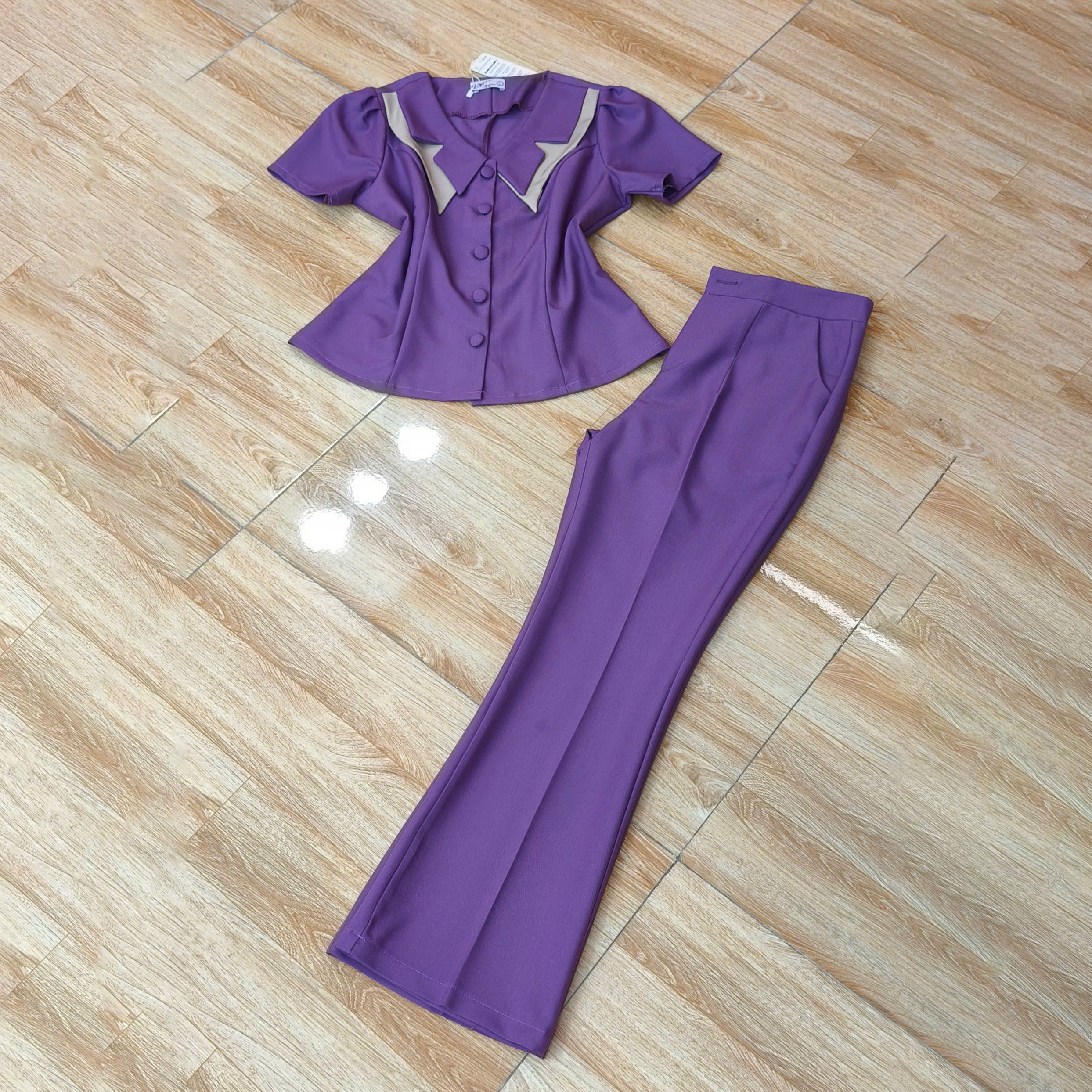 Set bộ công sở nữ cao cấp, chất cotton lạnh Hàn quốc, co dãn nhẹ, tôn dáng, sang trọng, không bai, không xù