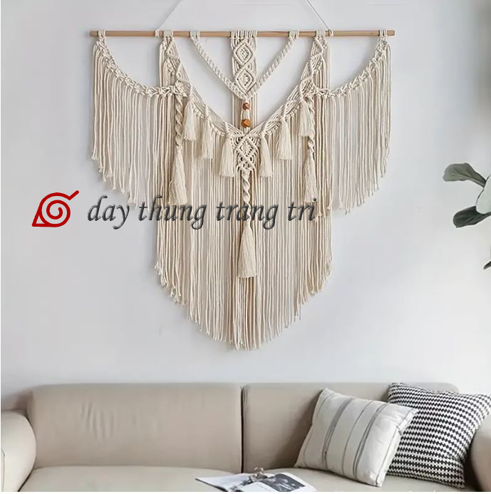 Dây thừng macrame, dây macrame, dây cotton, làm handmade, rèm che, đan lưới, làm võng