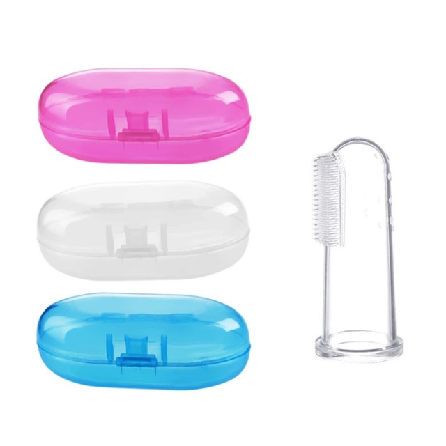 Rơ lưỡi silicon kèm hộp cho bé