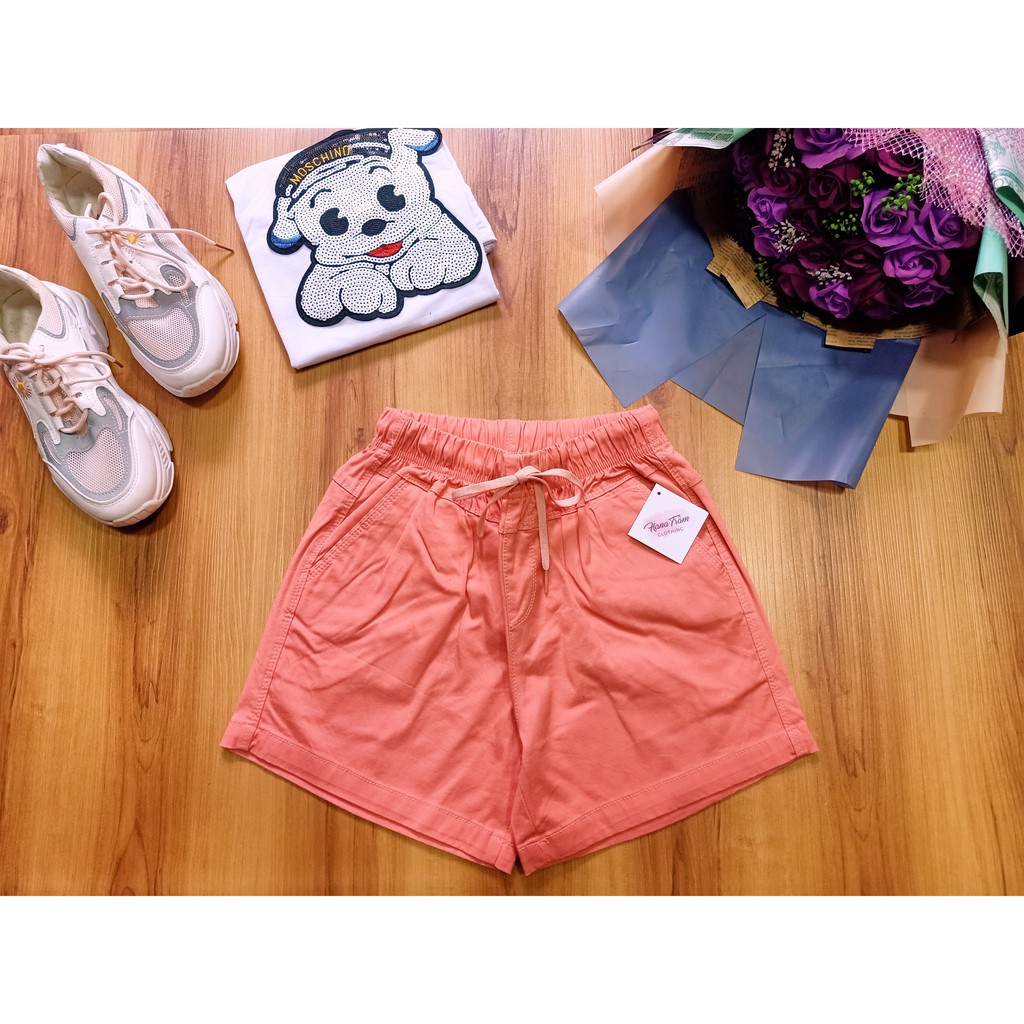 Quần Sọt Kaki Nữ Lưng Thun Có Nhiều Màu