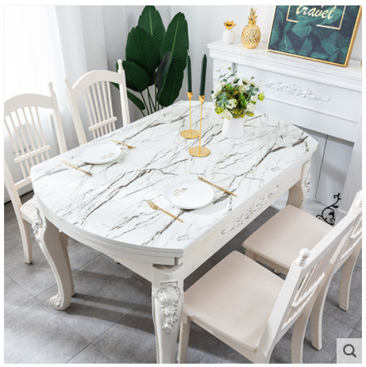Khăn trải bàn pvc cẩm thạch trắng
