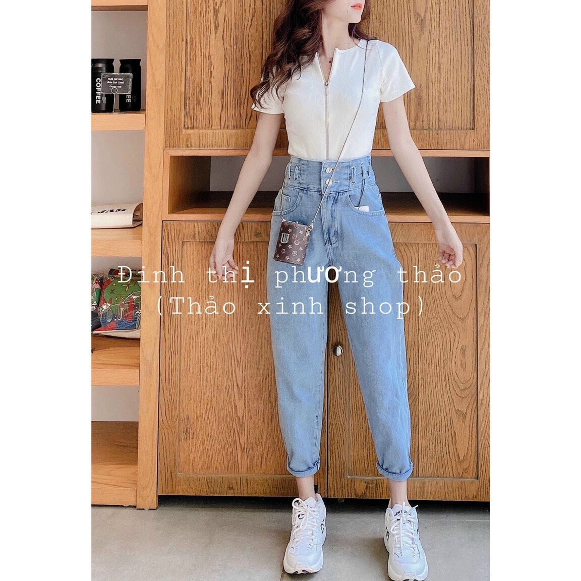 [HCM]quần baggy jean nữ thiết kế đai cao độc đáo mới lạ khoe dáng phong cách trẻ trung thời trang Cheryshop94 ts078