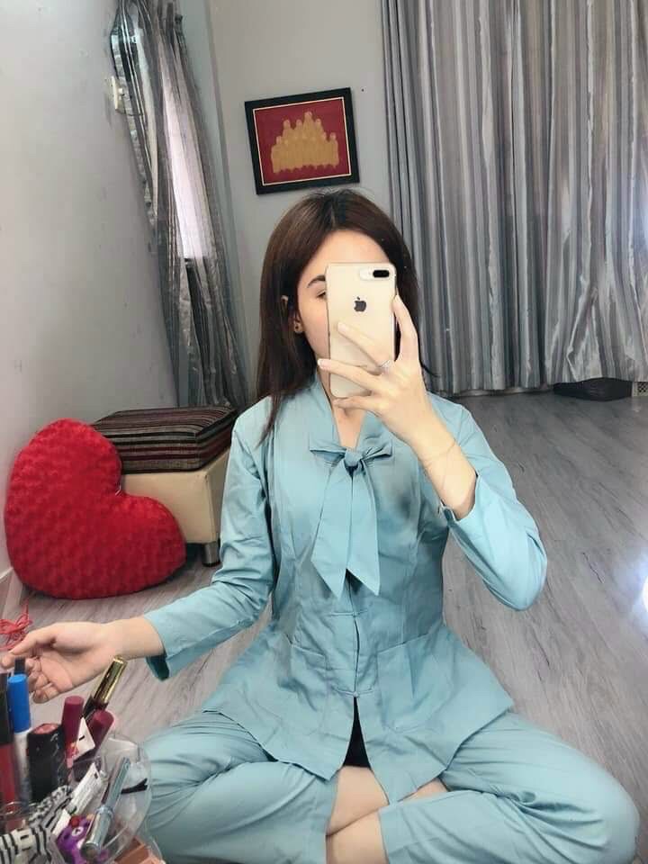 bộ đồ lam mẫu la hán nơ