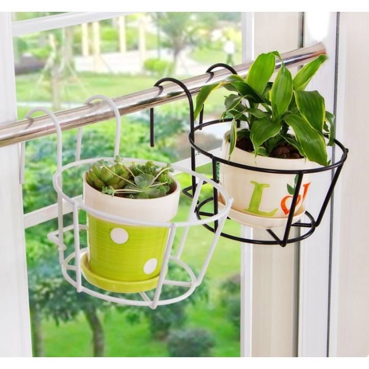 Combo 2 GIỎ TREO CHẬU HOA BAN CÔNG BẰNG SẮT