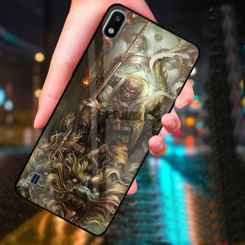 Ốp lưng samsung galaxy a10 mặt kính cao cấp, sáng đẹp, chữ thư pháp