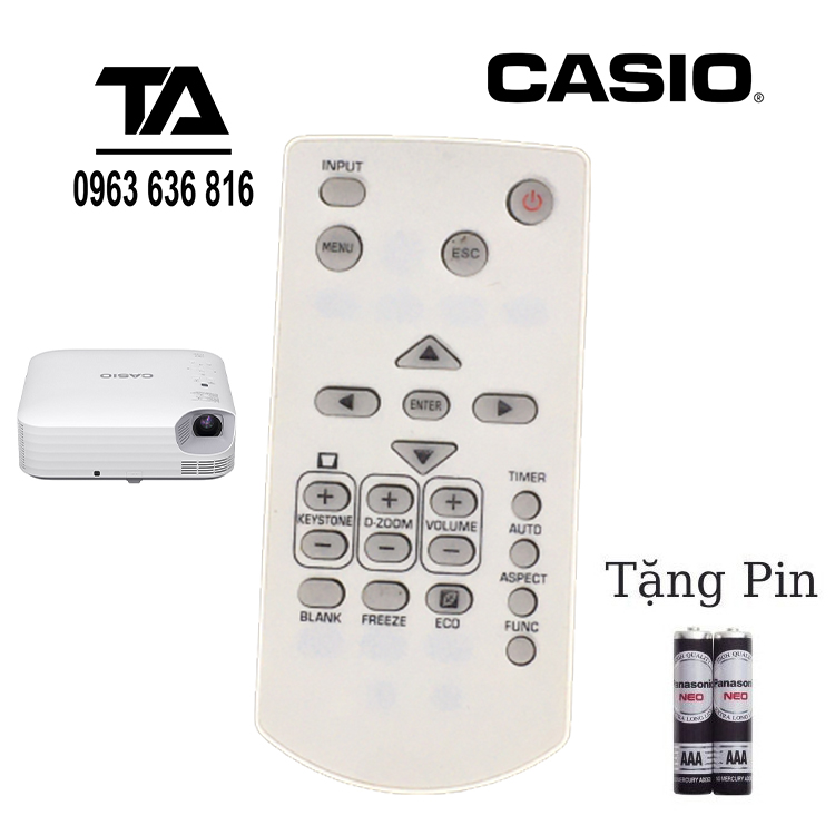 Remote điều khiển máy chiếu casio - chính hãng