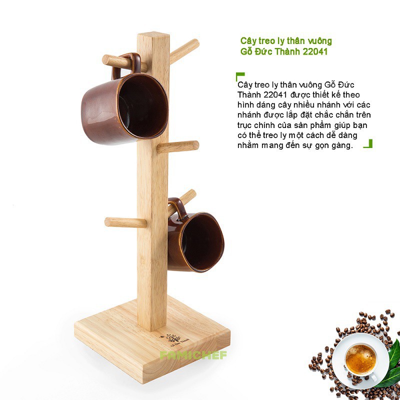 Cây treo ly thân vuông Gỗ Đức Thành 22041