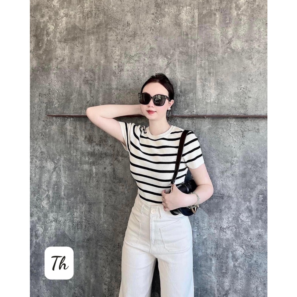 Áo phông croptop cổ tròn chất zip 4 màu siêu chất
